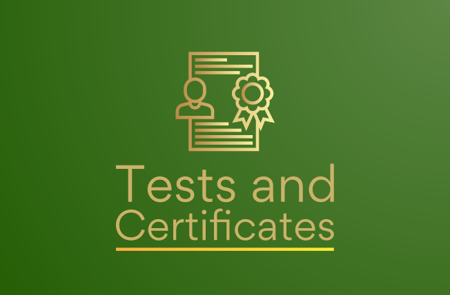 Tests and Certificates